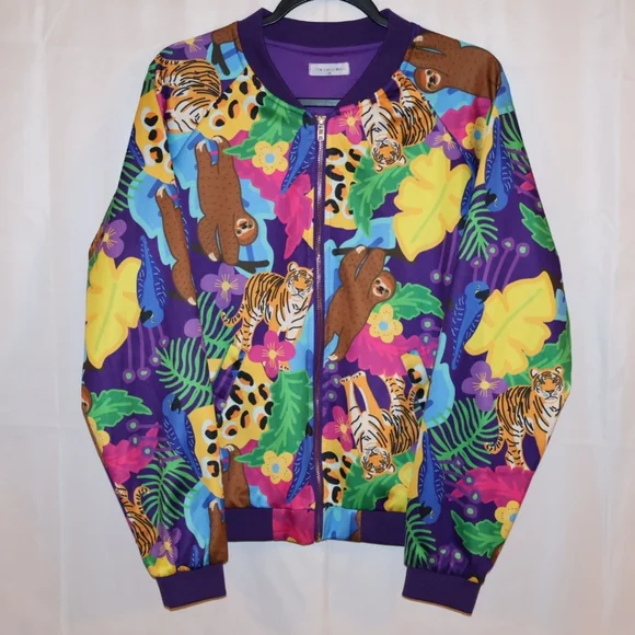 Little Party Dress Purple Animal Print Jacket. Size 12. NWOT. - Picture 3 of 13